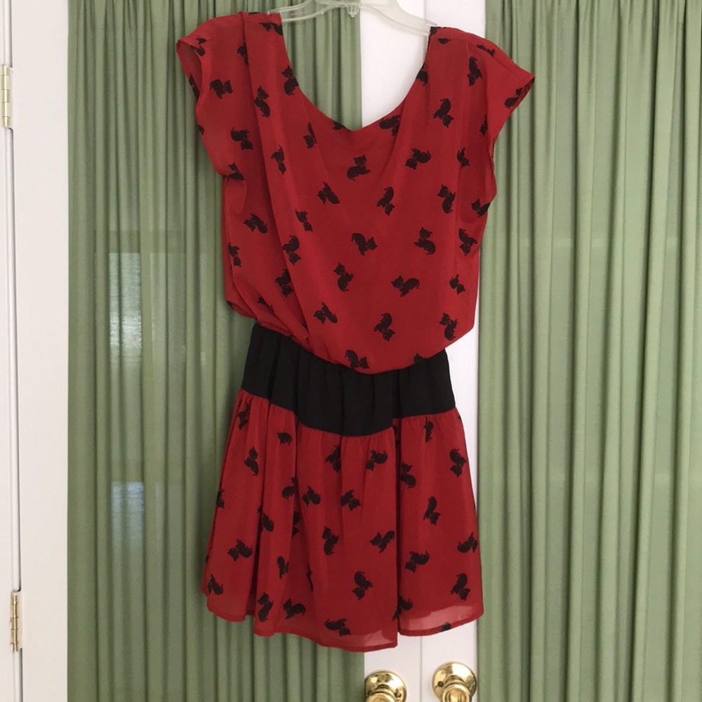 Red/burgundy cat top or dress
